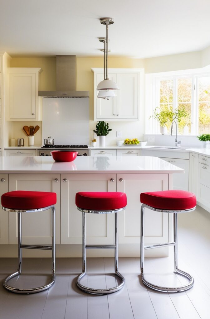 desayunador de cocina integrado en diseño moderno