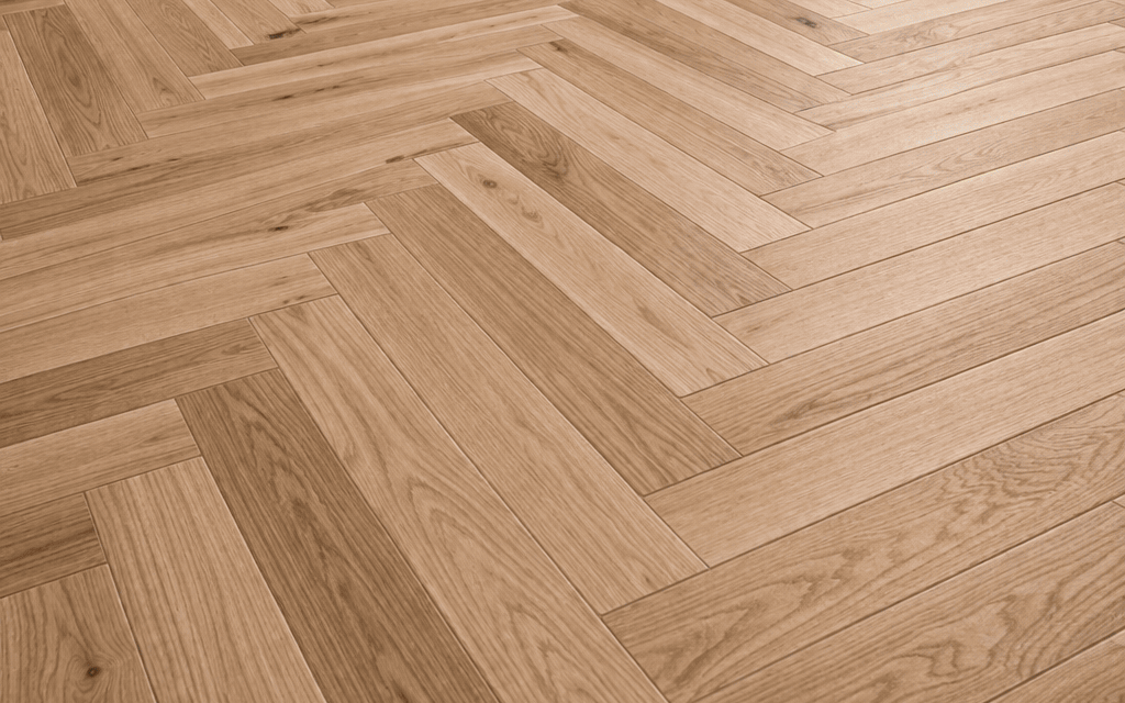 suelo de parquet en espiga de madera en salón moderno con estilo elegante y luz natural