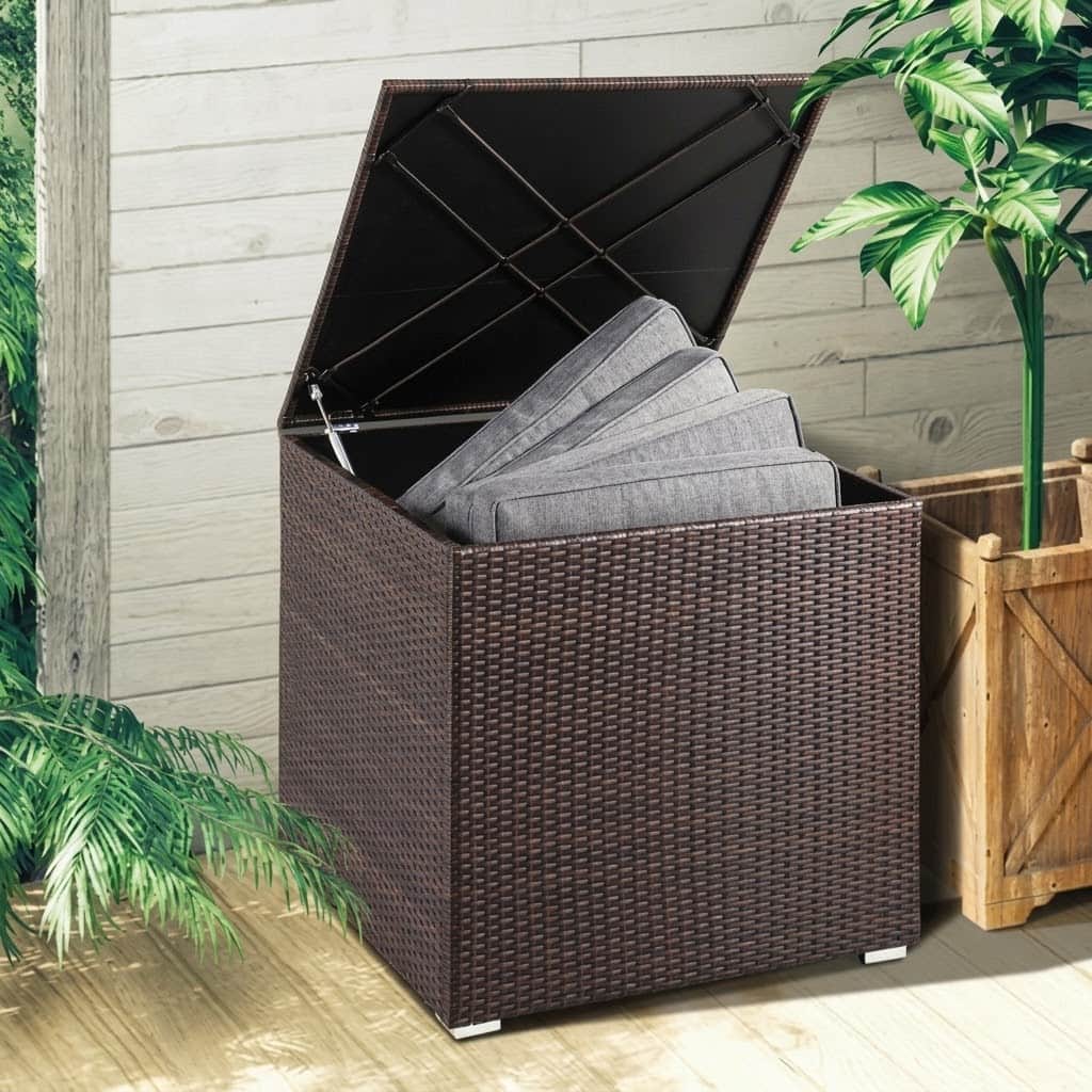 Baul exterior resistente al agua para una terraza