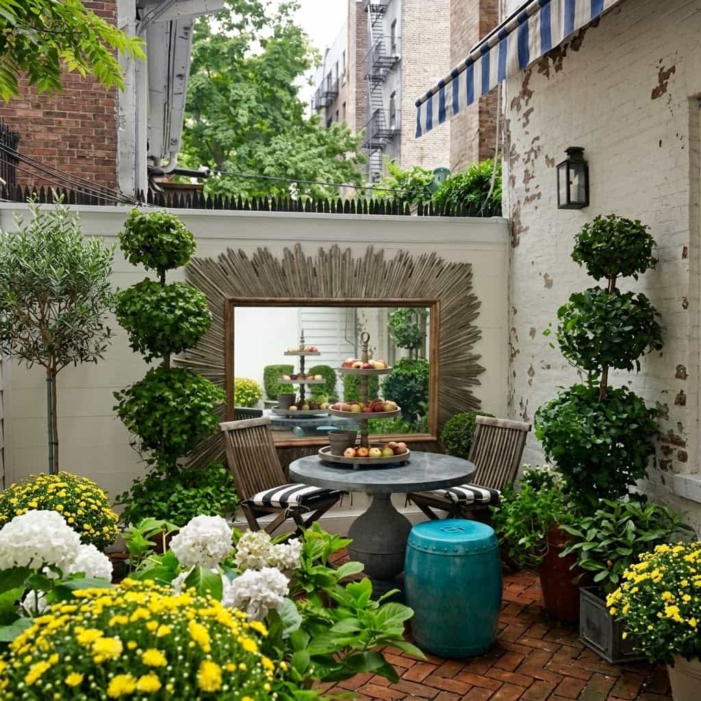 Espejo exterior para la terraza