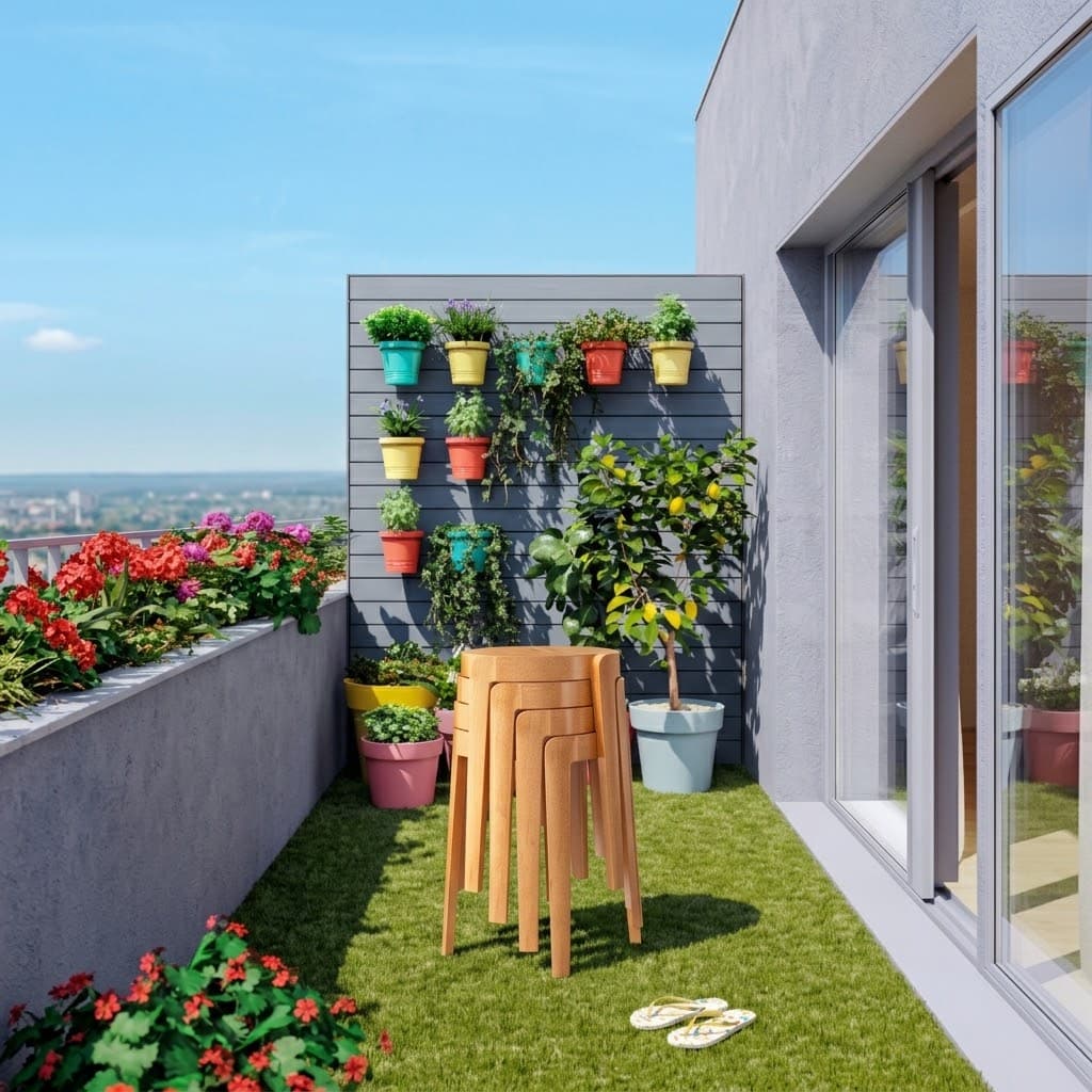 Taburetes apilables para la terraza